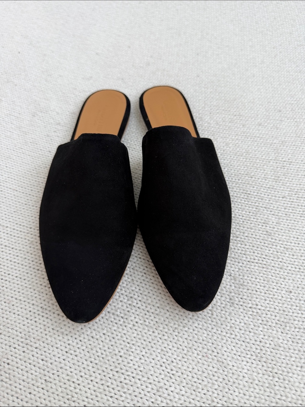 Garnet Hill Made In Spain Slide On Mules Black Size 40 - Picture 3 of 5